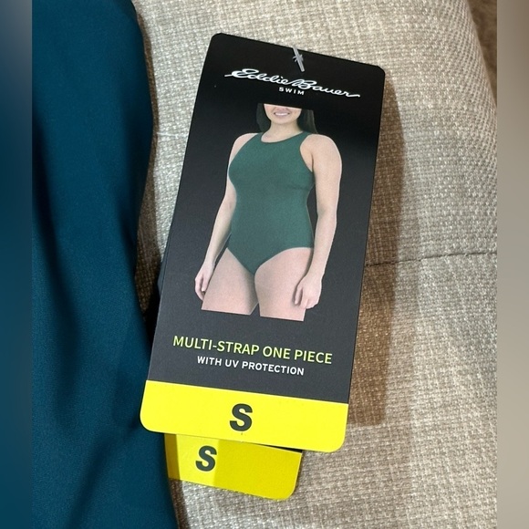 Eddie Bauer Women’s Multi-Strap One-Piece Swimsuit (Green, Small) – NWT - Picture 6 of 6